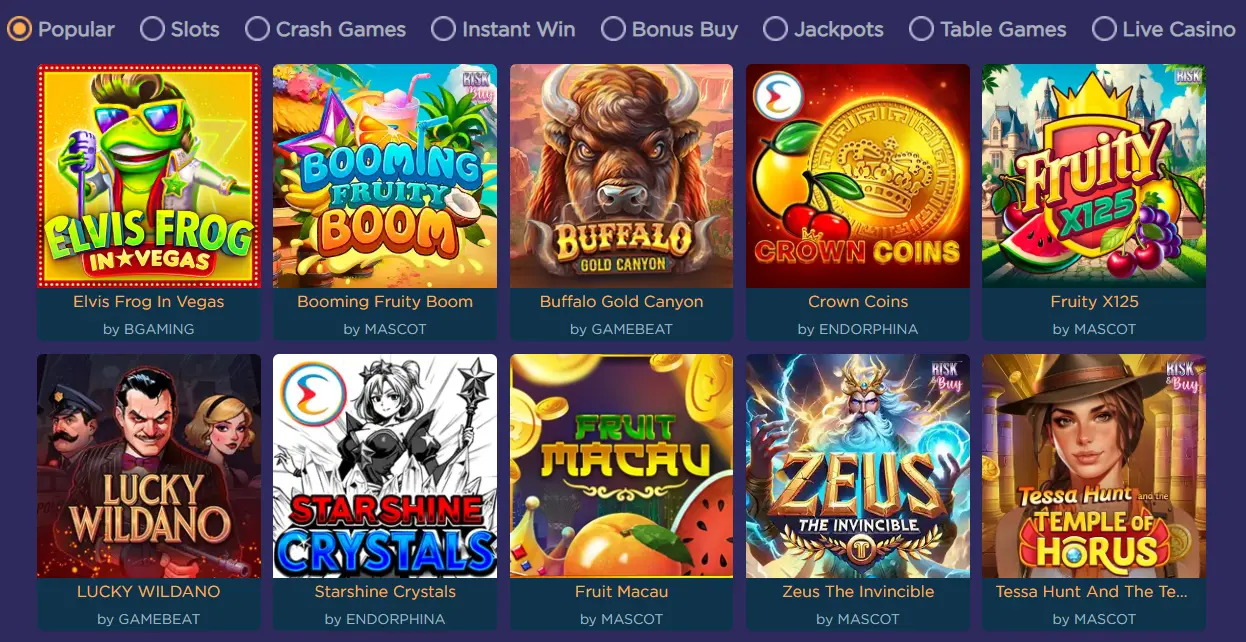 Marvel Casino Popular Games